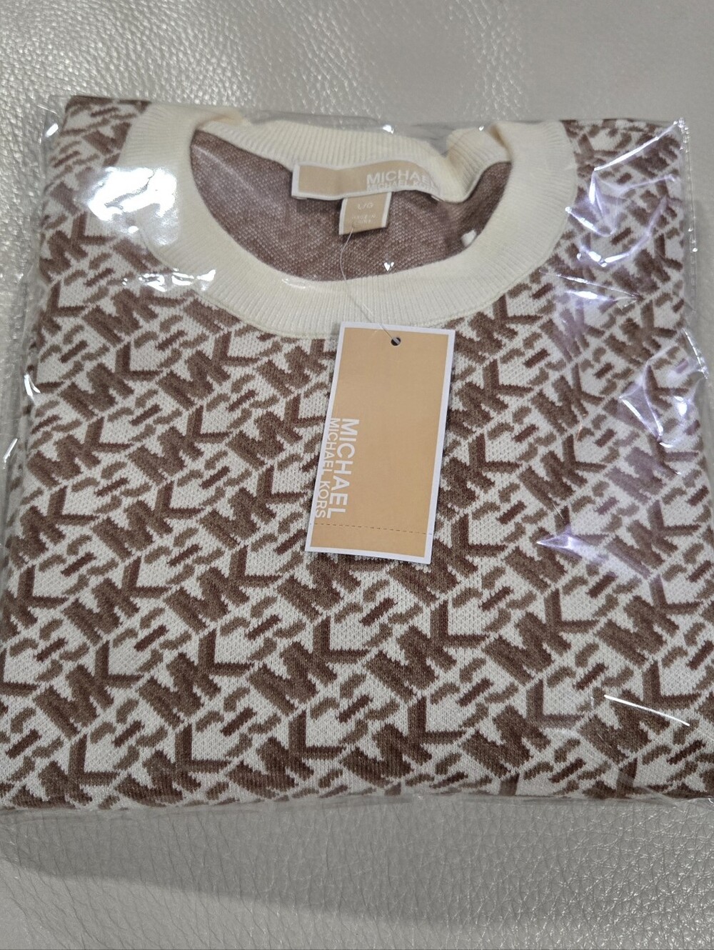 Michael Kors Women's MK Logo Crewneck Sweater
